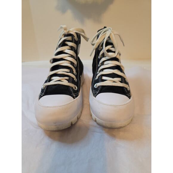 Converse Chuck Taylor All Star Lugged High Black White Platform Womens 6 Sneaker - Picture 2 of 11
